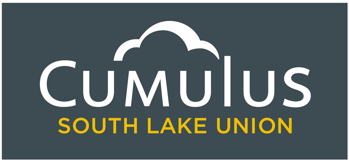 The image is a logo of Cumulus South Lake Union.